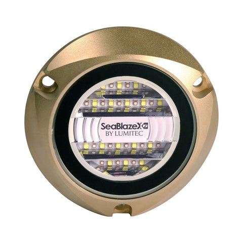Lumitec SeaBlaze X2 Bronze Housing LED Underwater Light - White / Blue