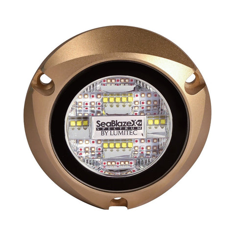 Lumitec SeaBlaze X2 Bronze Housing LED Underwater Light - Spectrum RGBW