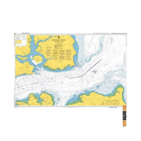 British Admiralty Nautical Chart #3831 Indonesia, Malaysia and Singapore, Singapore Strait, Eastern Part