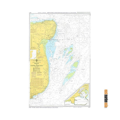 [Instructional Chart] British Admiralty Nautical Chart #5061 Dover to North Foreland