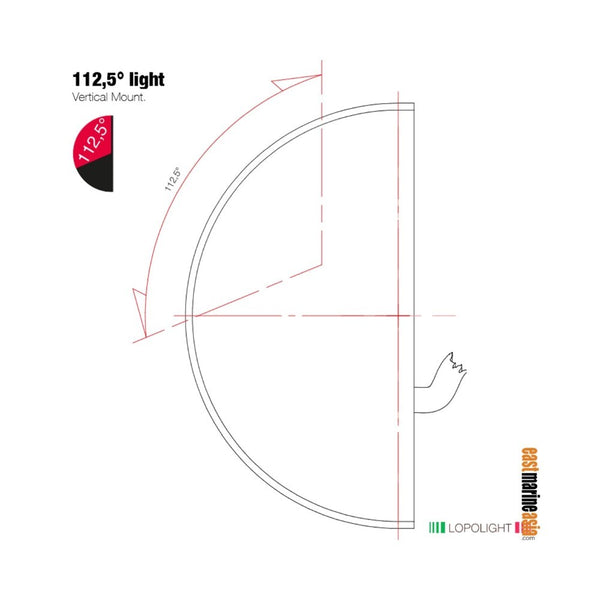 Lopolight 301-002 Port 2 nm LED Navigation Light - Silver