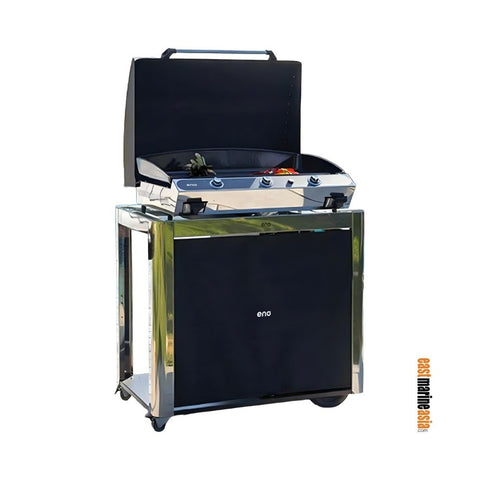 ENO Bergerac 3000 3-Burner Plancha with Griddle Lid & Trolley