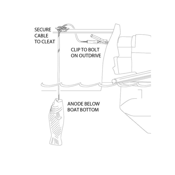 Martyr Grouper Hanging Hull Anode - Zinc