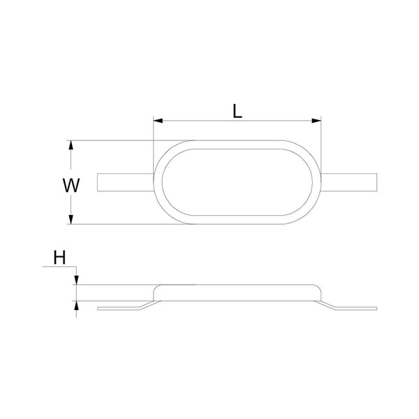 Martyr CM812Z Weld-on Hull Anode - Zinc