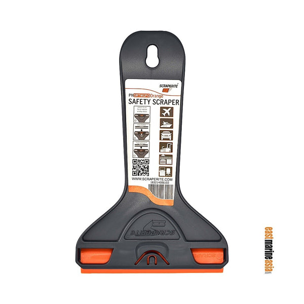 ScrapeRite Plastic Safety Scraper SRTW6GPO - W4-Wide Holder with 6-Pack Wide Standard GPO