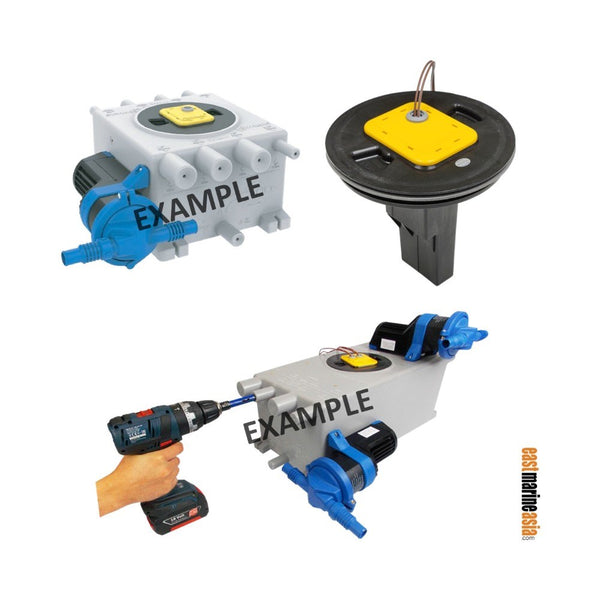 Whale GT0810B 8L Grey Waste Tank (1 Switch - Thinned Wire Ends)